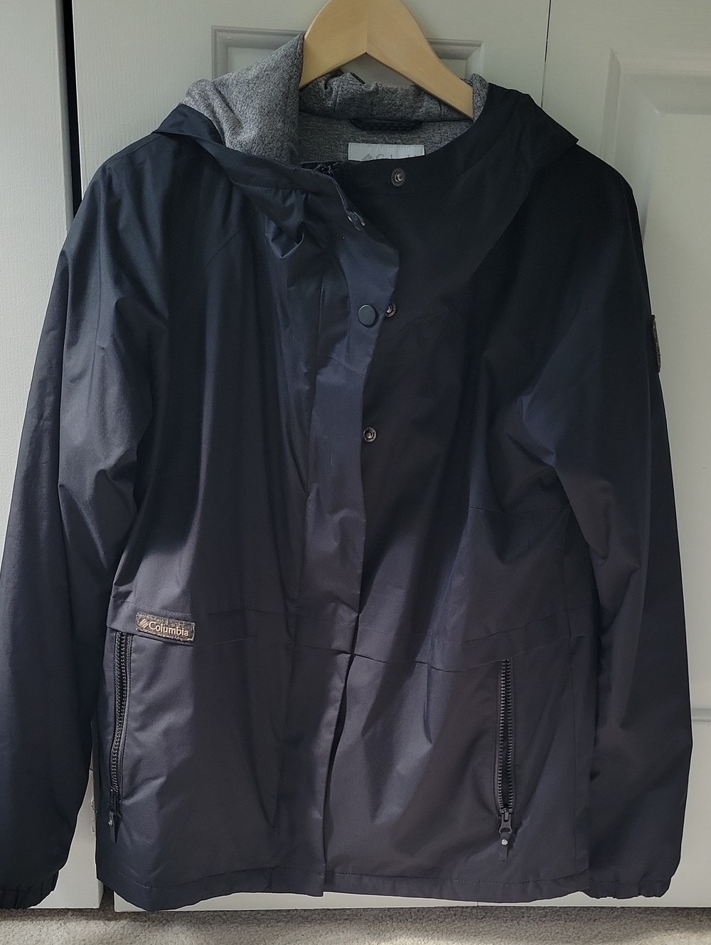 Columbia Black Hooded Waterproof Jacket